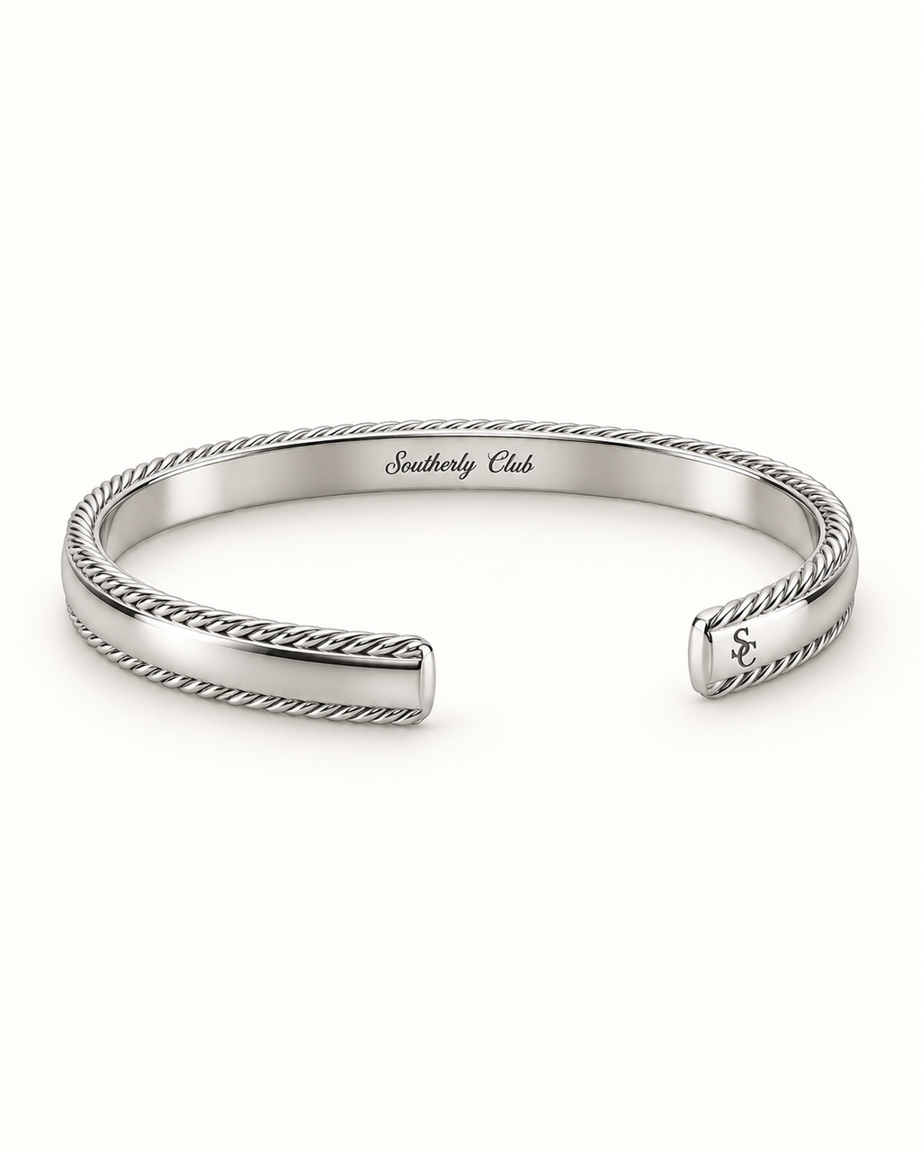 Southerly Club Rope edge club bangle, front design preview