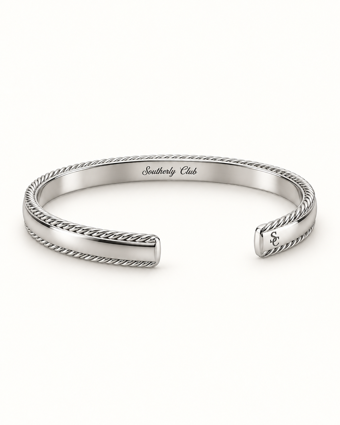 Southerly Club Rope edge club bangle, front design preview